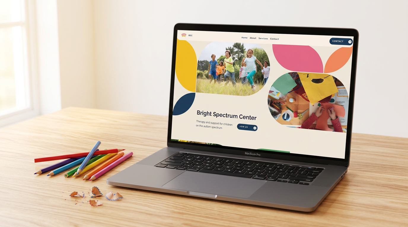Bright Spectrum Center custom Wix web design — visit brightspectrumcenter.com