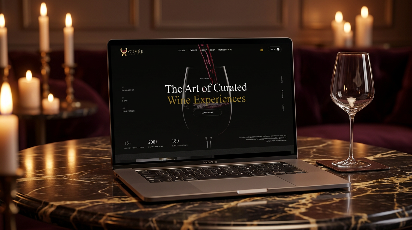 Cuvée Concierge custom Wix web design — visit cuveeconcierge.com